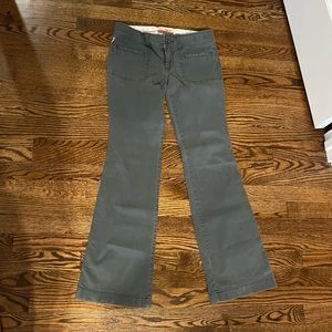 Hollister olive green cargo flares size 3